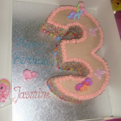 Number 3 My Little Pony Cake