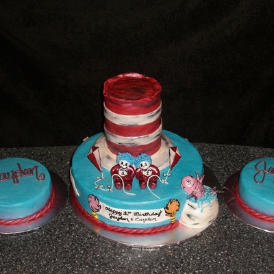 Dr. Seuss 1St Birthday Cake