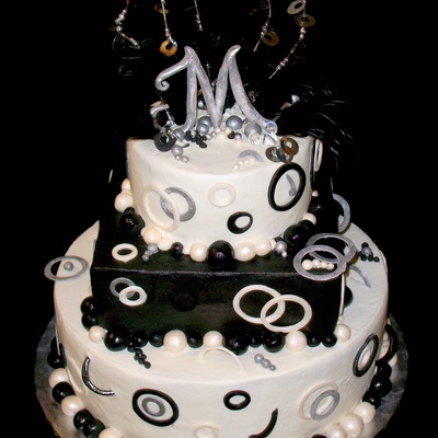 Black And White Wedding Cake