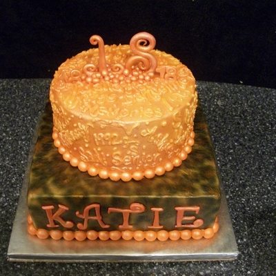 Leopard Cake With Memory Cake On Top