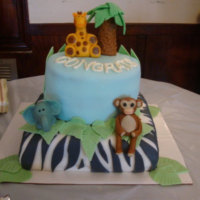 Zoo Crew Baby Shower Cake