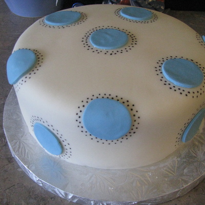 Blue Polkadot Cake