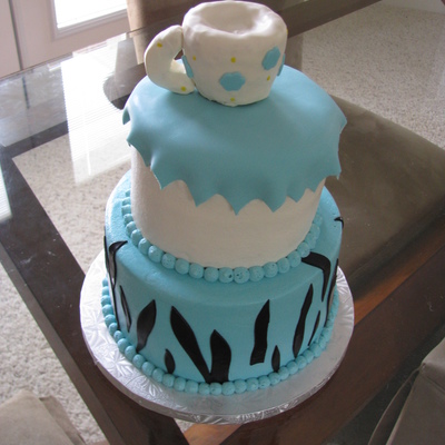 Zebra/tea Party Cake