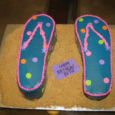 Flip Flop Cake For 13Th Birthday