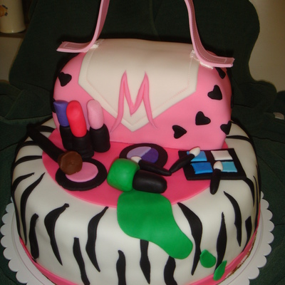 Purse & Makeup Cake