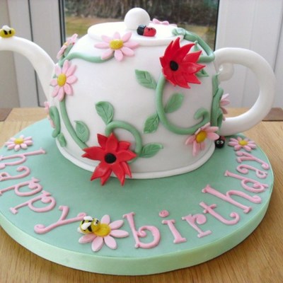 70Th Birthday Teapot Cake