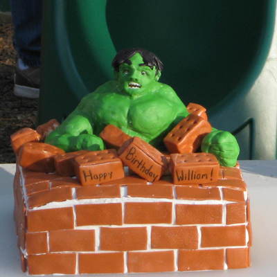 Incredible Hulk Birthday Cake