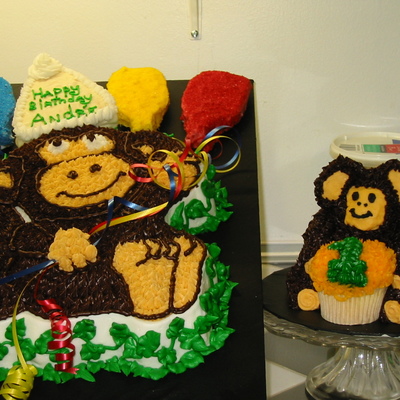 Monkey Cake W/smash Cake