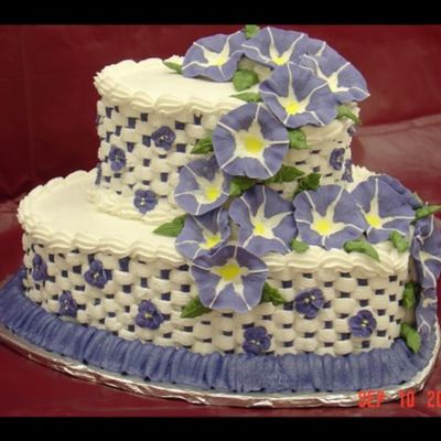 Morning Glories Two Layer Cake