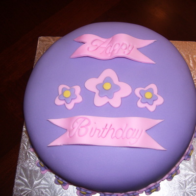 Lavender/pink Birthday Cake