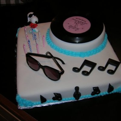 Hip Music Themed Birthday Cake