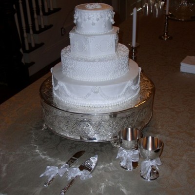 All White Wedding Cake