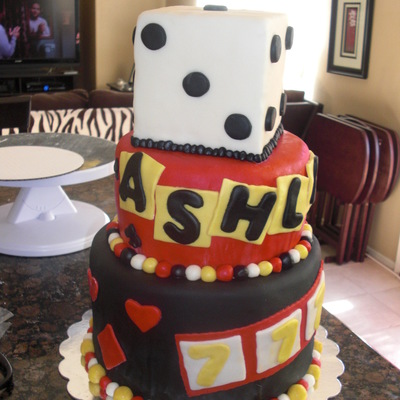 21St Casino Themed Cake