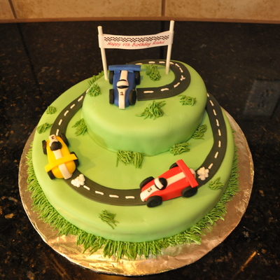 Race Car Track Cake