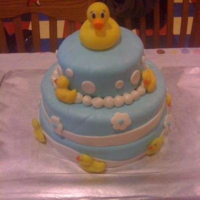 Ducky Baby Shower Cake