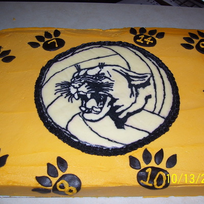 Cougar Volleyball Cake