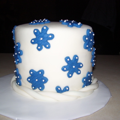 Snowflake Anniversary Cake