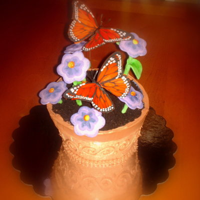Flower Pot Mothers Day Cake
