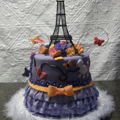 Fancy Nancy Paris Cake