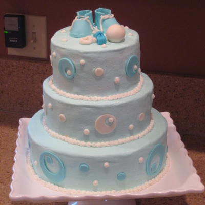 Baby Blue Shower Cake