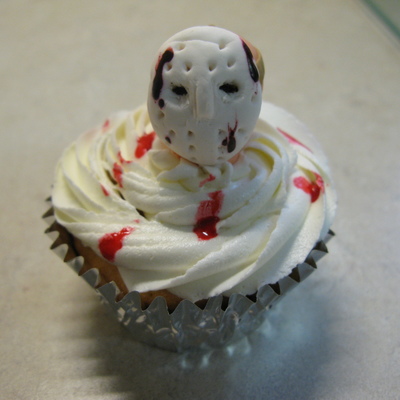 Jason Cupcake For Halloween
