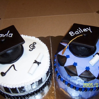 My Two Nieces Grad Cakes!