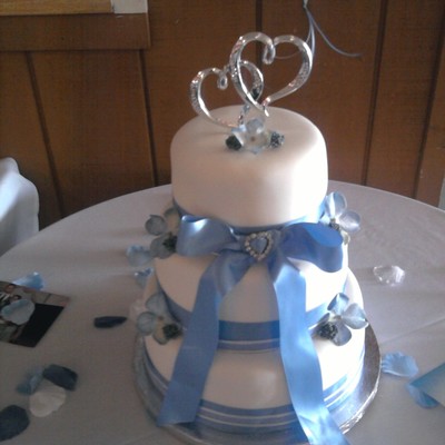 Cornflower Blue Wedding Cake