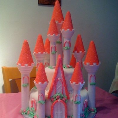 Pink Castle Cake