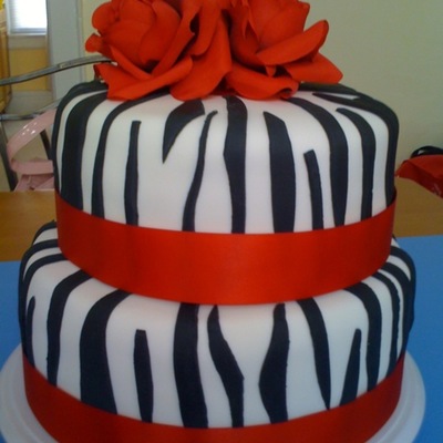 Zebra Birthday Cake