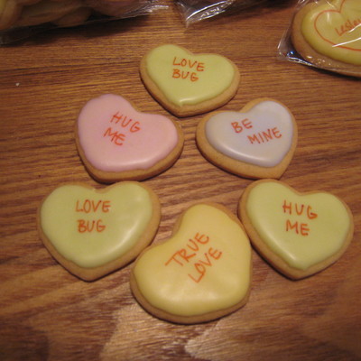 Converstation Heart Sugar Cookies