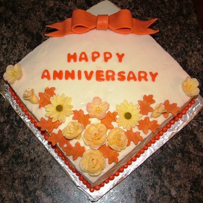 Fall Anniversary Cake