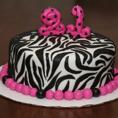 21St Birthday Zebra