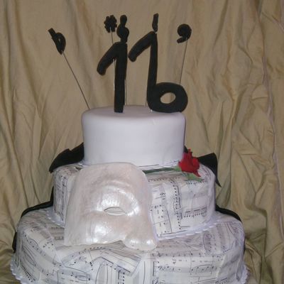 Phantom Of The Opera Sweet 16 Birthday Cake