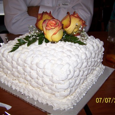 Basketweave Wedding Cake