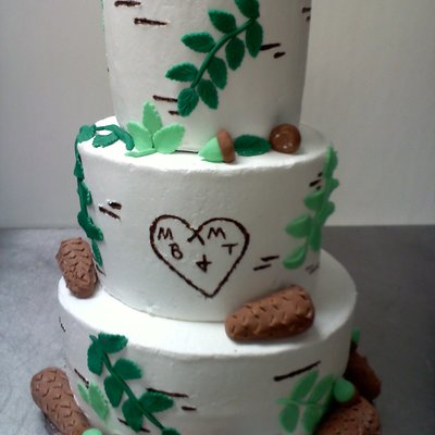 Tree Bark Wedding Cake