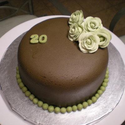 Green Tea And Chocolate 20Th Bday Cake