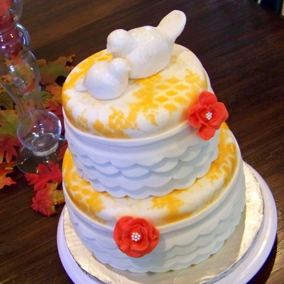 Fall Bird Babyshower Cake