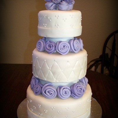 Wedding Cake - Ribbon Roses