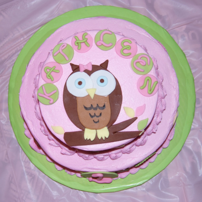 1St Birthday Cake , Owl Theme