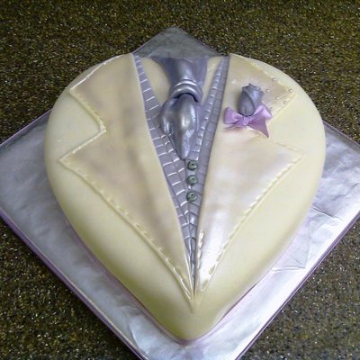 Heart Shaped Tuxedo Cake