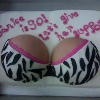 Zebra Bra/support Cake