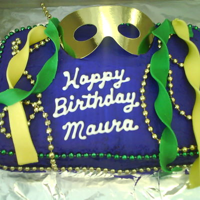 Mardi Gras Cake