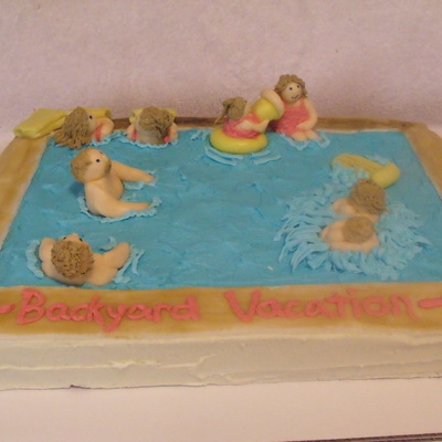 Pool Party Cake
