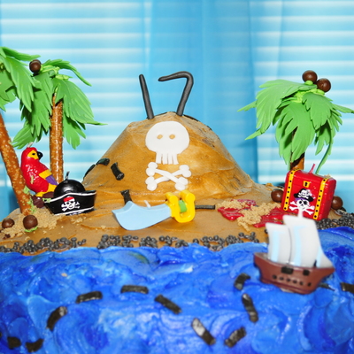 Pirate Island Birthday Cake