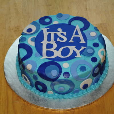 Blue Baby Shower Cake