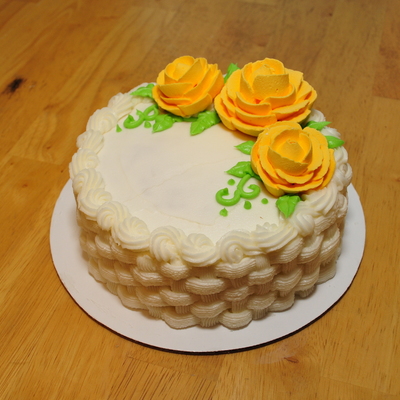 Yellow Roses And Basketweave