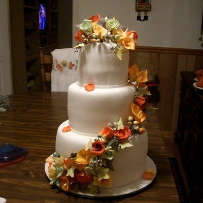 Fall Themed Wedding Cake