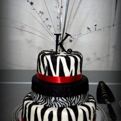 Sweet 16 Zebra Cake