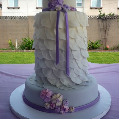 Lavender Petal Cake W/double Stacked Tier