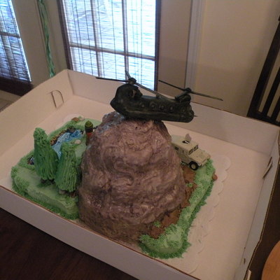 Out Doors And Military~~~ My Interesting Comdo This Was Also A Grooms Cake !